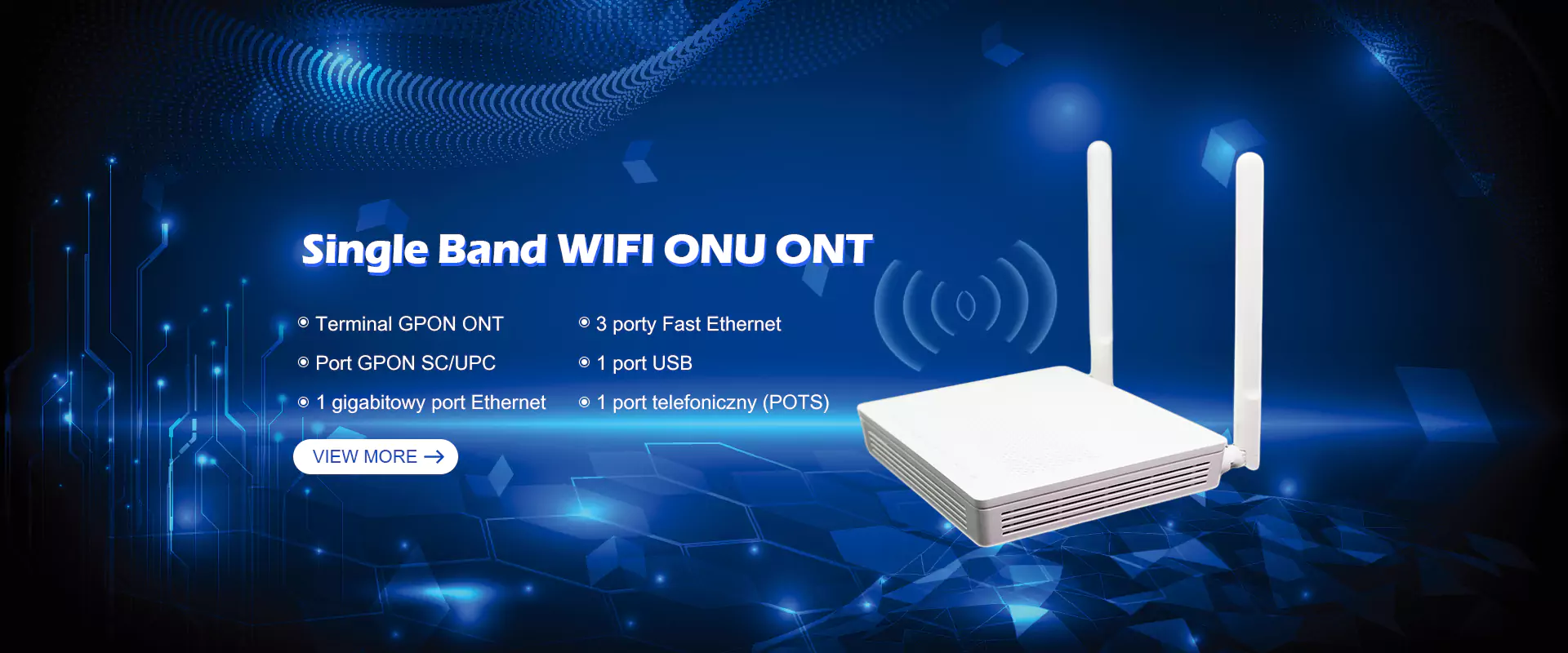 Fournisseur WIFI ONU ONT à bande unique